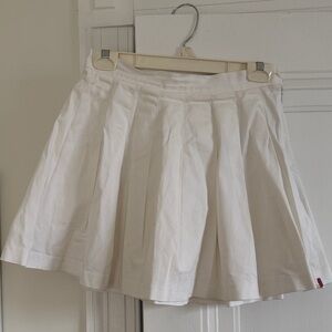 Kule White Pleated Mini Skirt - M